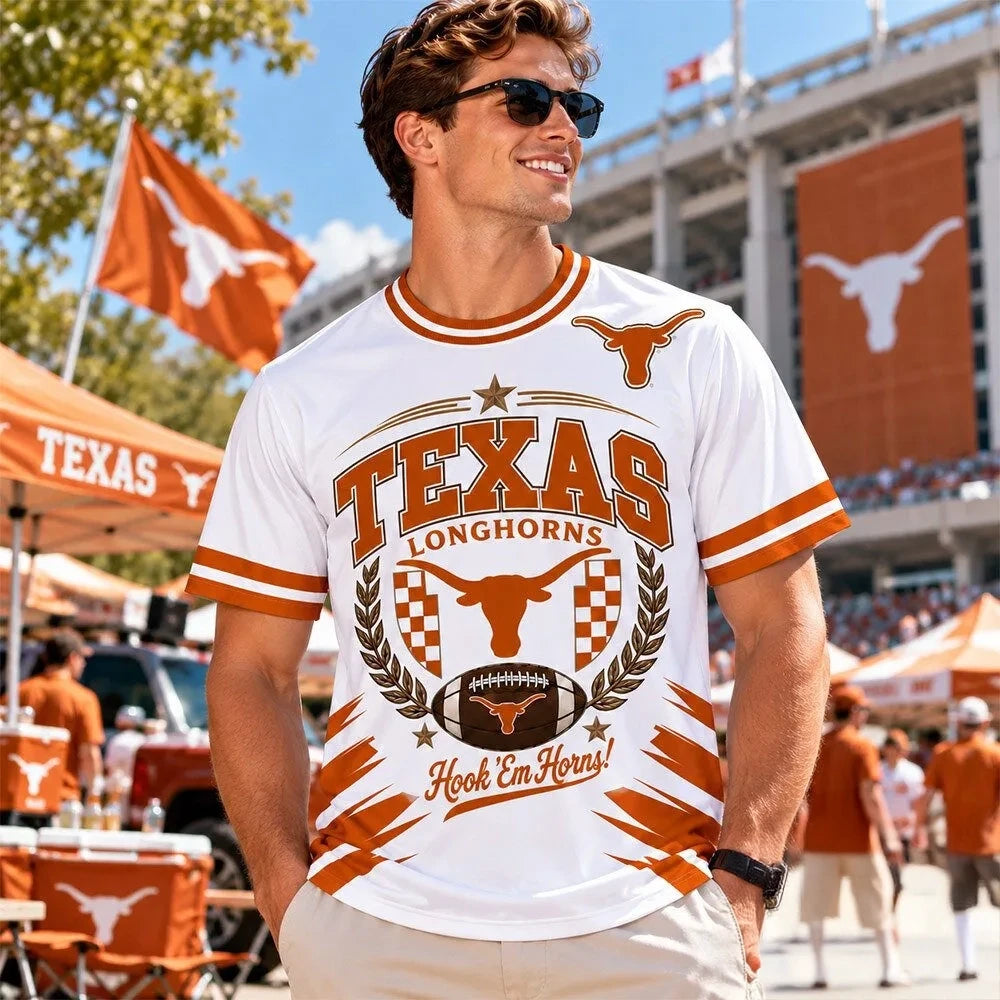 Texas Longhorns Merch Hook Em Horns Football Concept Fan T-Shirt Gifts For Longhorns Nation - Foxy23shop