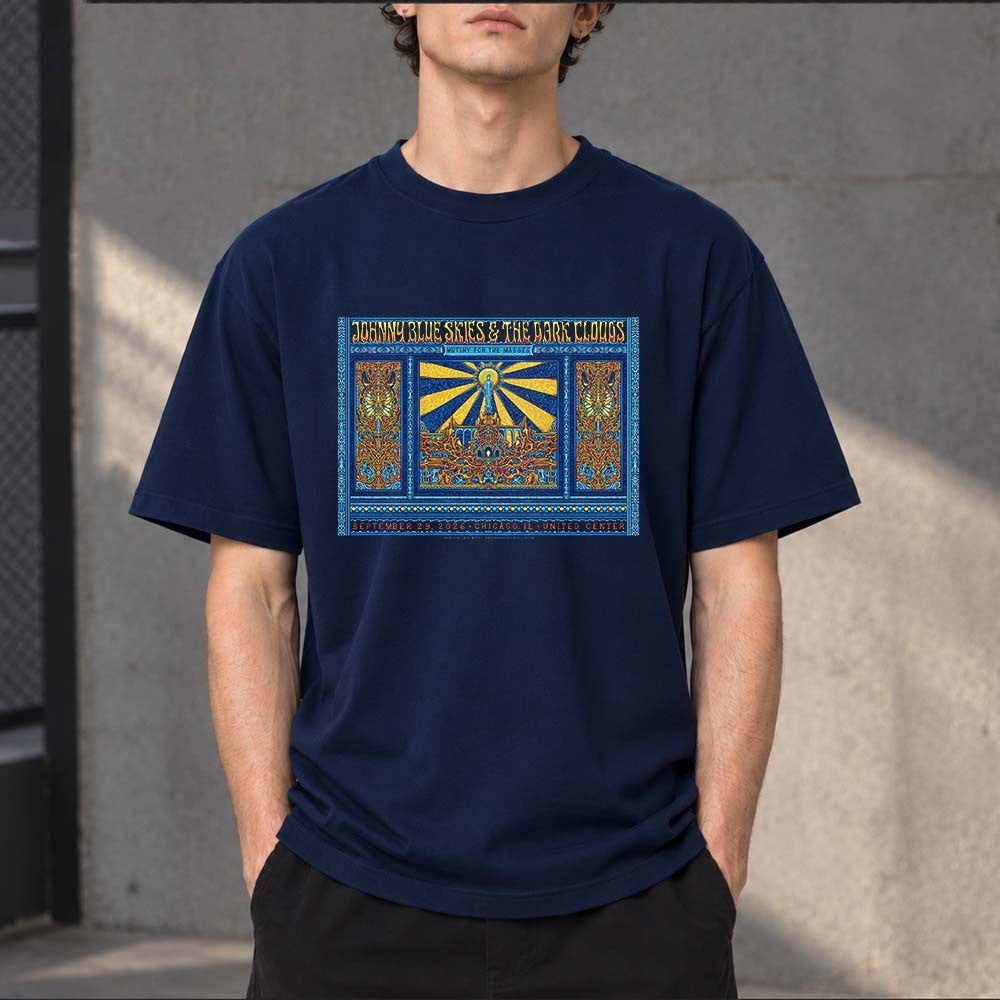 Johny Blue Skies And The Dark Clouds Chiacago IL 2026 Event Poster T-Shirt The Dark Clouds Fans Gifts - Foxy23shop