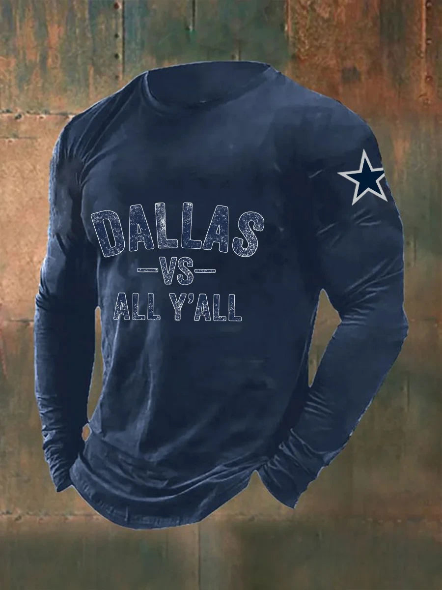 Dallas Cowboys Vs All Y All Long Sleeve Shirt Dallas Cowboys Merch Fan Gears - Foxy23shop