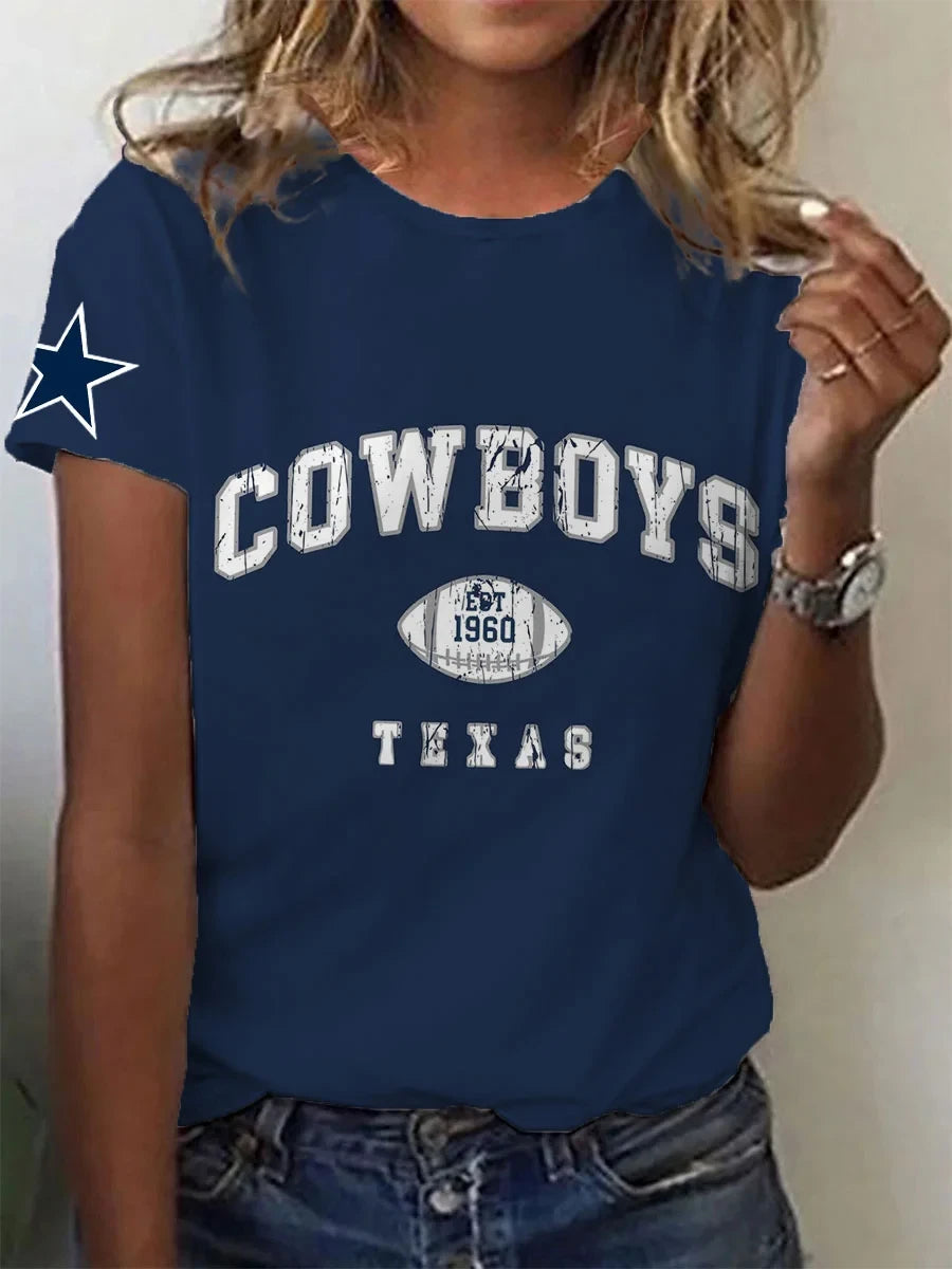 Dallas Cowboys Football Est 1960 Shirt Dallas Cowboys Apparel Presents For Wife - Foxy23shop