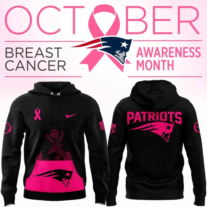 New England Patriots x Breast Cancer Awareness Hoodie Best Gifts For Pat Nation - Foxy23shop