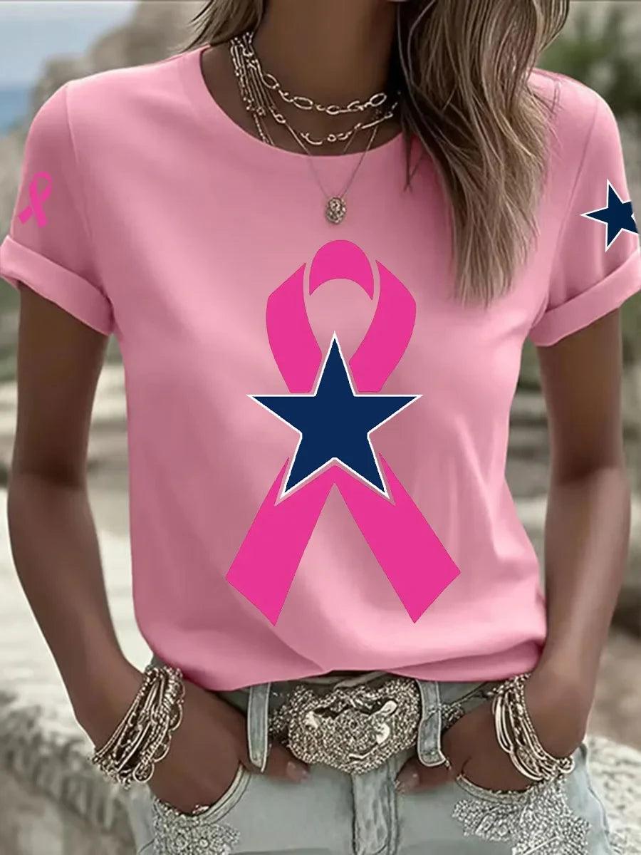 Dallas Cowboys x Breast Cancer Awareness Merch Football Shirt Unique Gifts For Fans - Foxy23shop