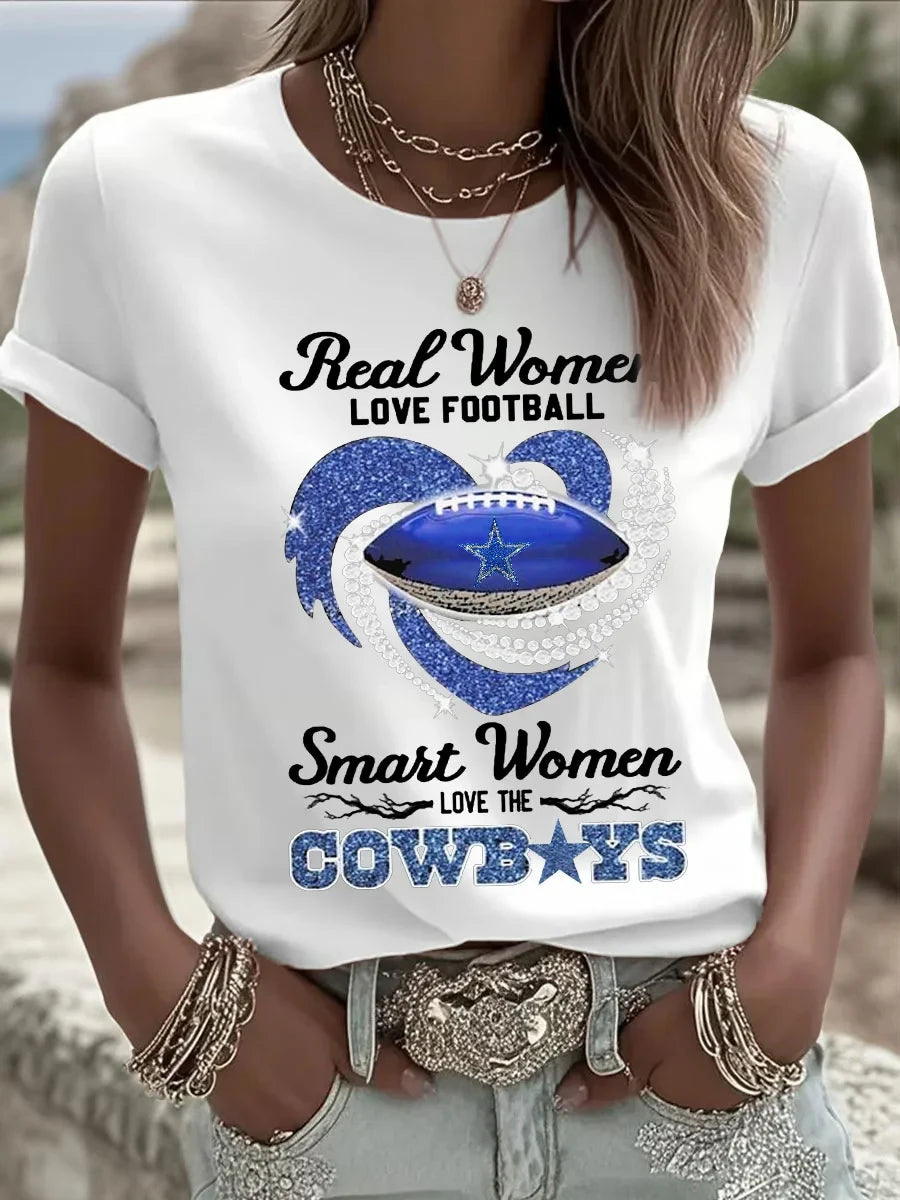 Dallas Cowboys Merch Smart Women Love The Cowboys Shirt Gifts Ideas For Sister - Foxy23shop