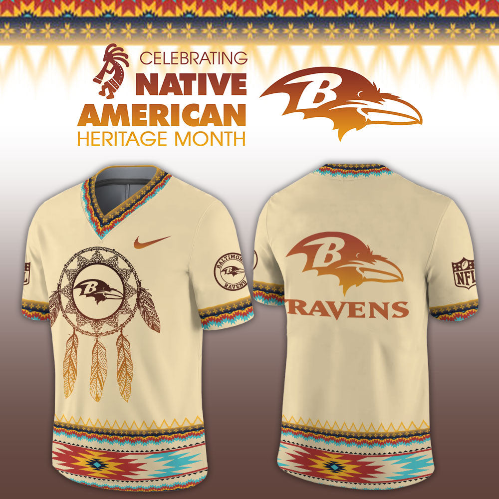Baltimore Ravens x Native American Heritage Month Jersey Baltimore Ravens Clothing Best Fan Gears - Foxy23shop