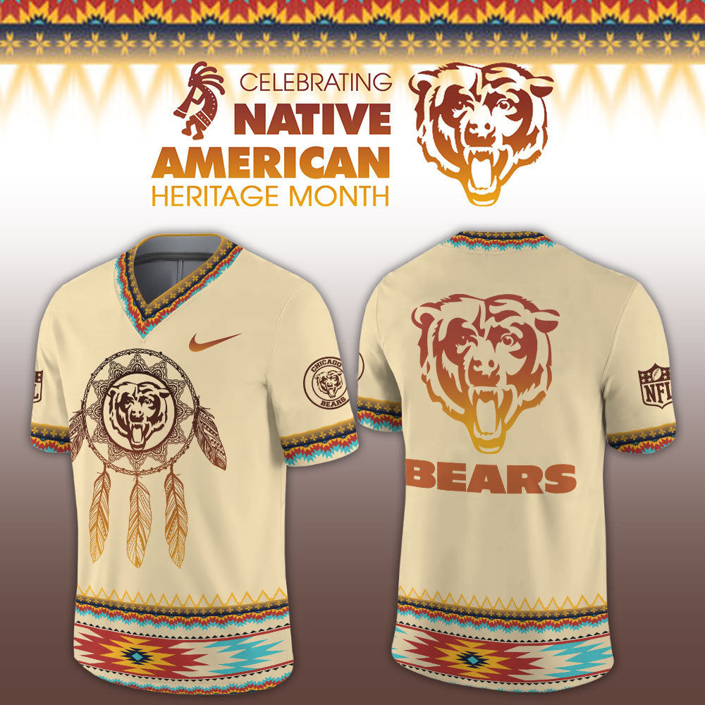 Chicago Bears Merch x Native American Heritage Jersey Great Gifts For Fans - Foxy23shop