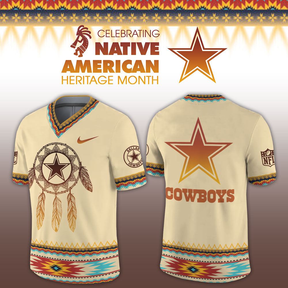Dallas Cowboys x Native American Heritage Month Jersey Dallas Cowboys Clothes Fan Gears - Foxy23shop