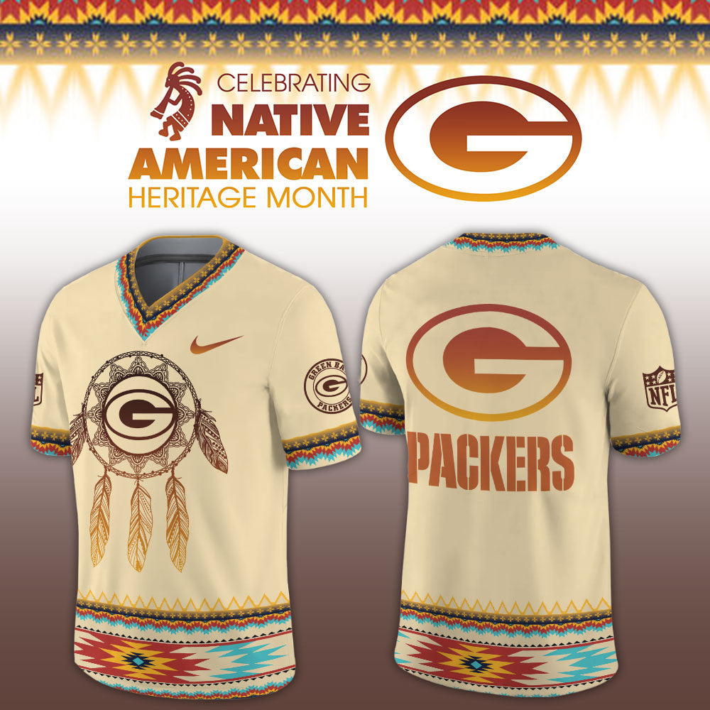 Green Bay Packers x Native American Heritage Month Jersey Green Bay Packers Merch Fan Gears - Foxy23shop