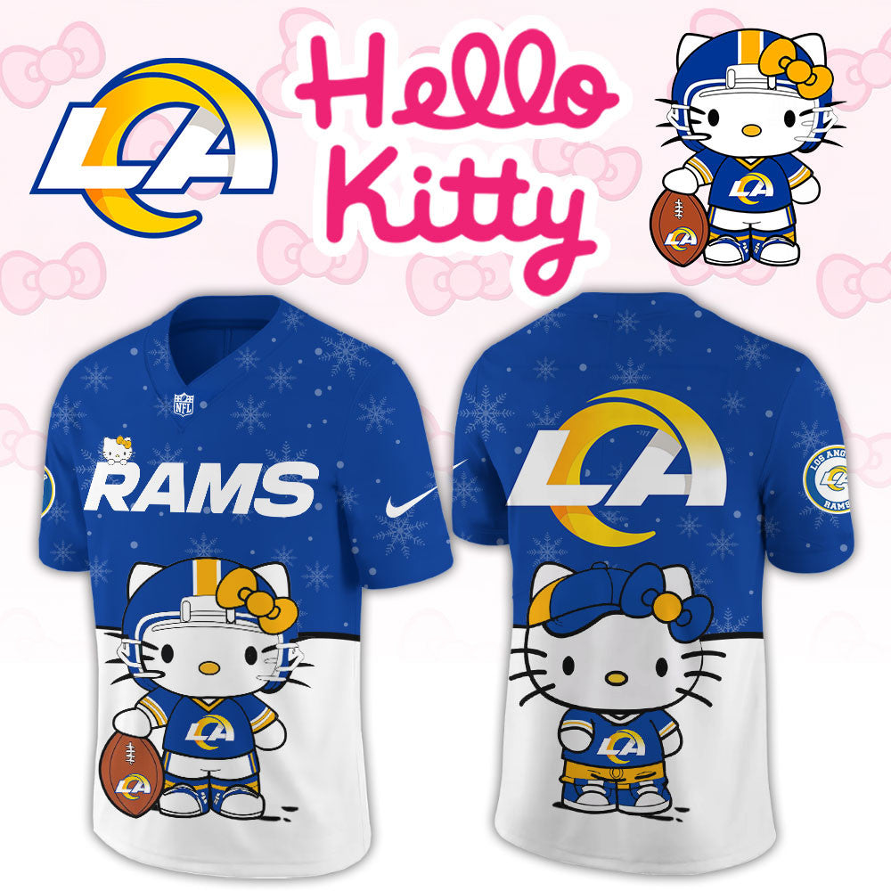 Los Angeles Rams x Hello Kitty Jersey Los Angeles Rams Clothing Best Fan Gears - Foxy23shop