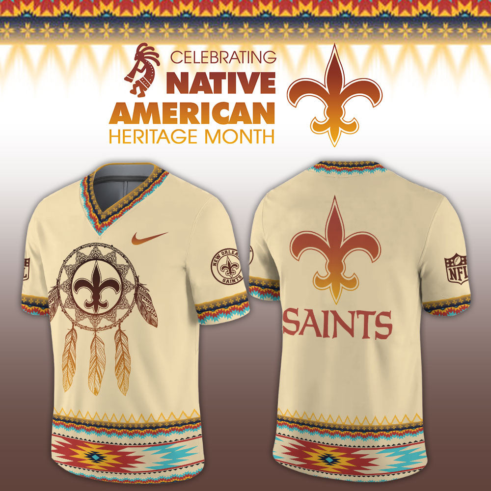 New Orleans Saints x Native American Heritage Month Jersey New Orleans Saints Clothes Fans Gears - Foxy23shop