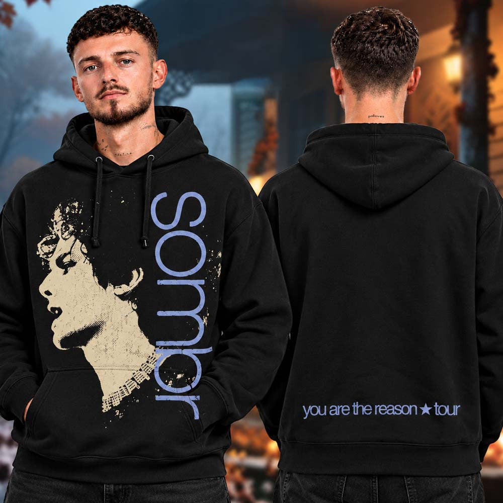 Sombr Merch You Are The Reason North America Tour 2026 Portrait Unisex Hoodie - Foxy23shop