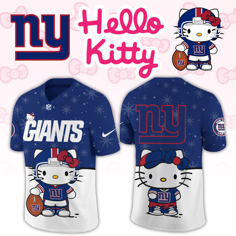 New York Giants x Hello Kitty Jersey New York Giants Merch Presents For Football Fans - Foxy23shop