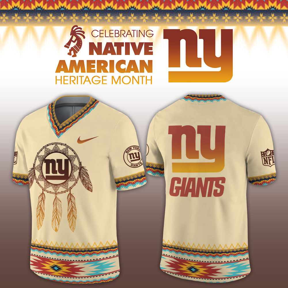 New York Giants x Native American Heritage Jersey New York Giants Merch Fan Gear - Foxy23shop