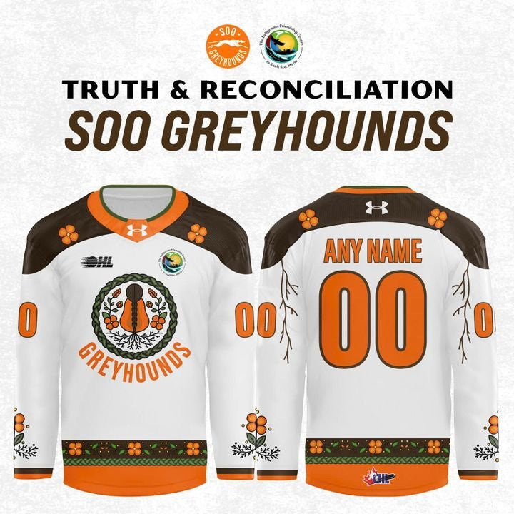 Custom Soo Greyhounds 2026 Truth And Reconciliation Hockey Jersey Soo Greyhounds Gear - Foxy23shop