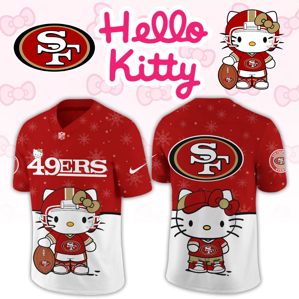 San Francisco 49ers x Hello Kitty Jersey San Francisco 49ers Clothes Presents For Fans - Foxy23shop
