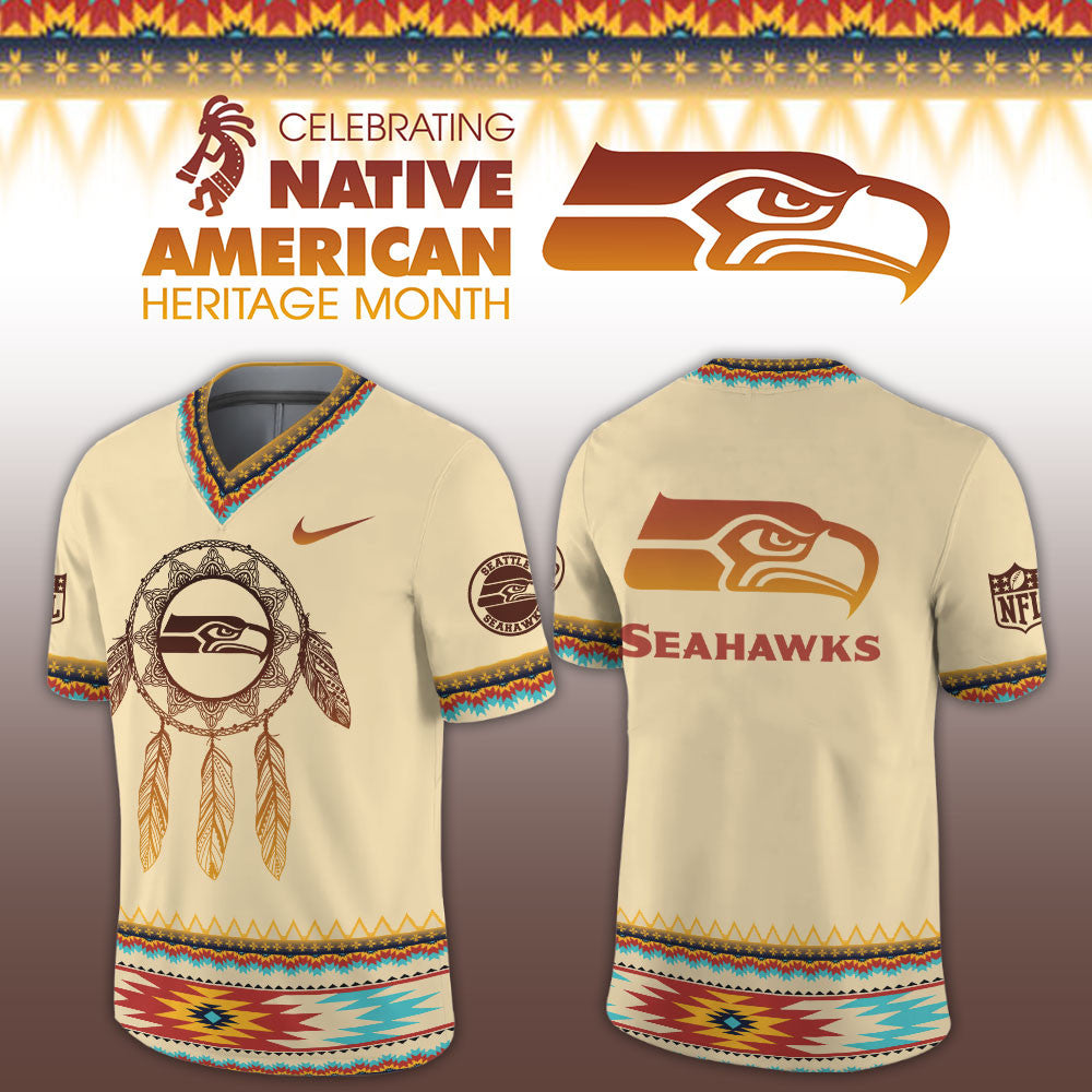 Seattle Seahawks 2026 NFL Native American Month Jersey Seattle Seahawks Gear Gifts For Fans - Foxy23shop
