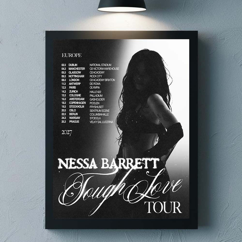 Nessa Barrett Tough Love Tour 2027 Europe Schedule Dates Poster Canvas - Foxy23shop