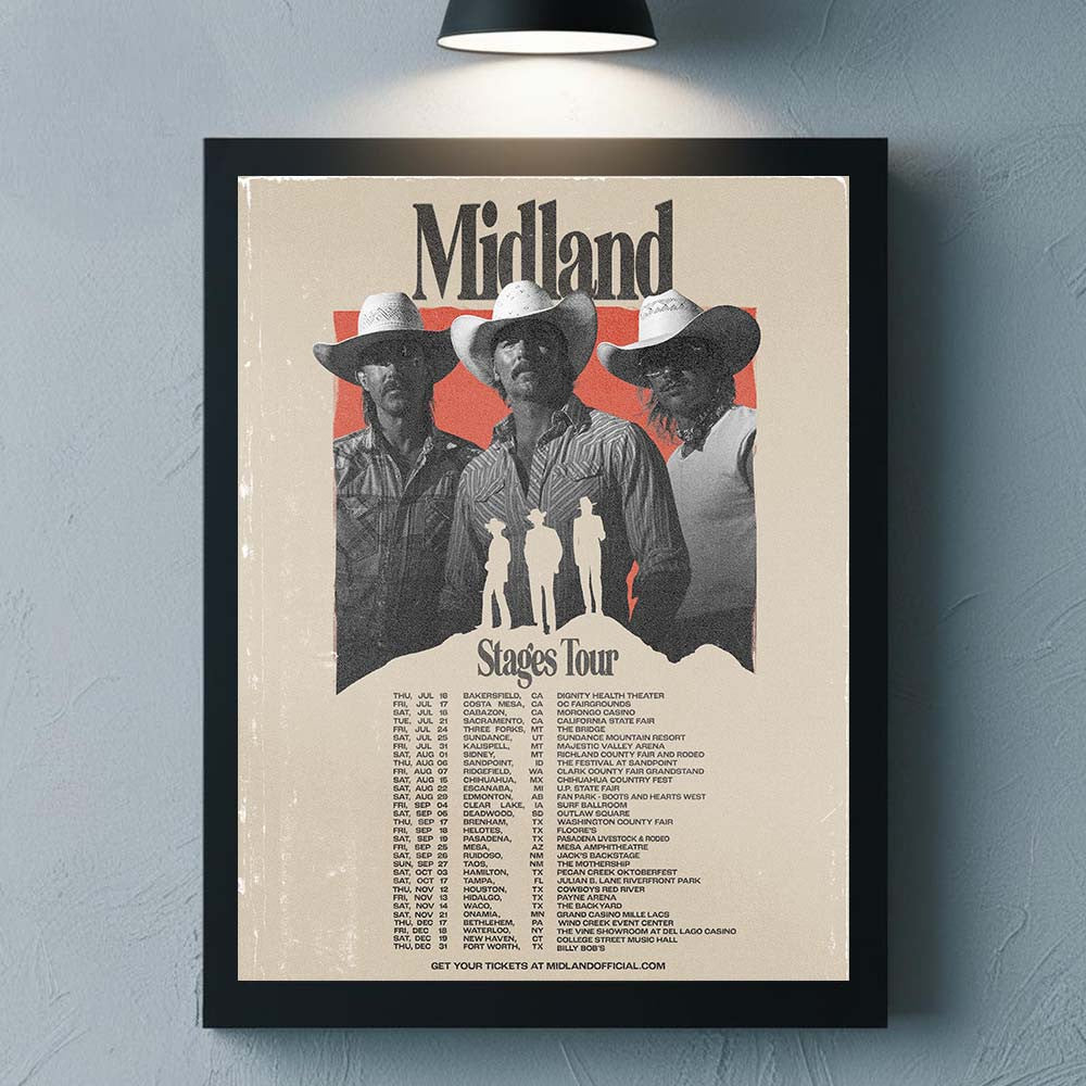 Midland Stages Tour 2026 Schedule Dates Home Decor Poster Canvas - Foxy23shop