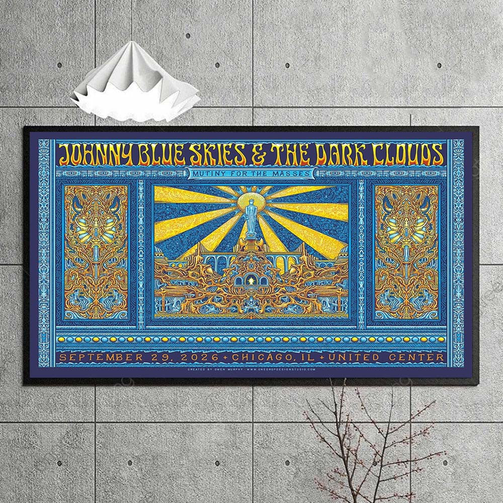 Johnny Blue Skies And The Dark Clouds Chiacago IL 2026 Event Canvas Best Wall Decor Gifts For Sturgill Simpson Fans - Foxy23shop
