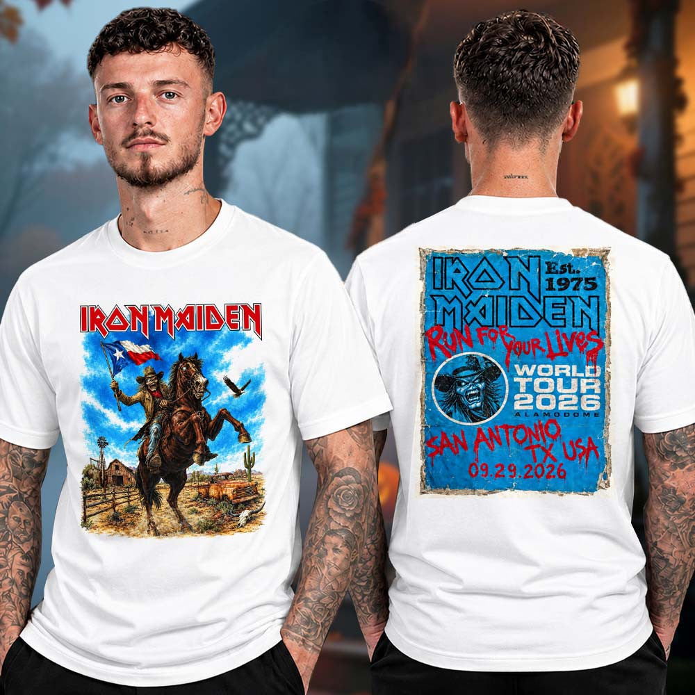 Iron Maiden San Antonio TX Event T-Shirt Iron Maiden Concert Poster Music Lover Gifts - Foxy23shop