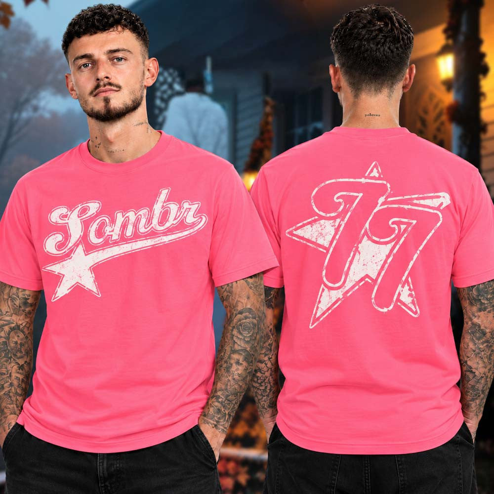Sombr Merch You Are The Reason North America Tour 2026 Pink 77 Two Sided Unisex T Shirt - Foxy23shop