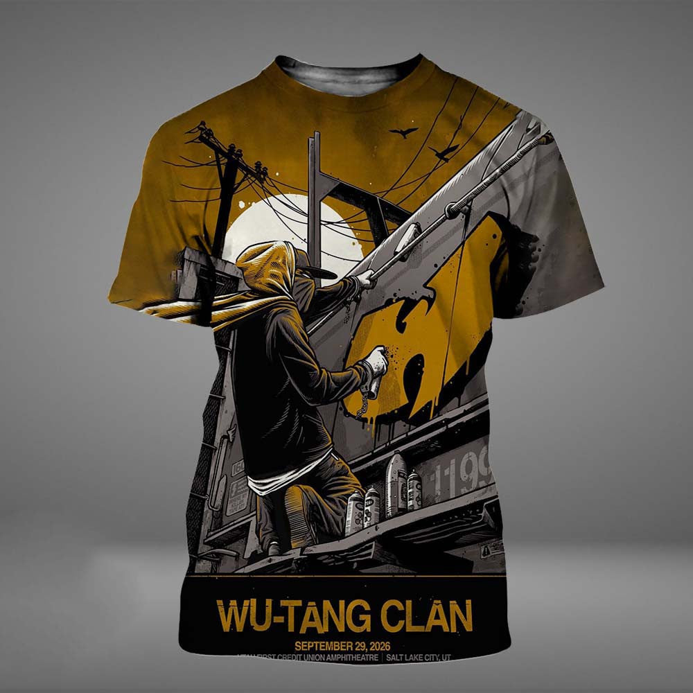 Wu Tang Clan Salt Lake City UT 2026 Event Poster T-Shirt Wu Tang Clan Merch Fan Gifts - Foxy23shop
