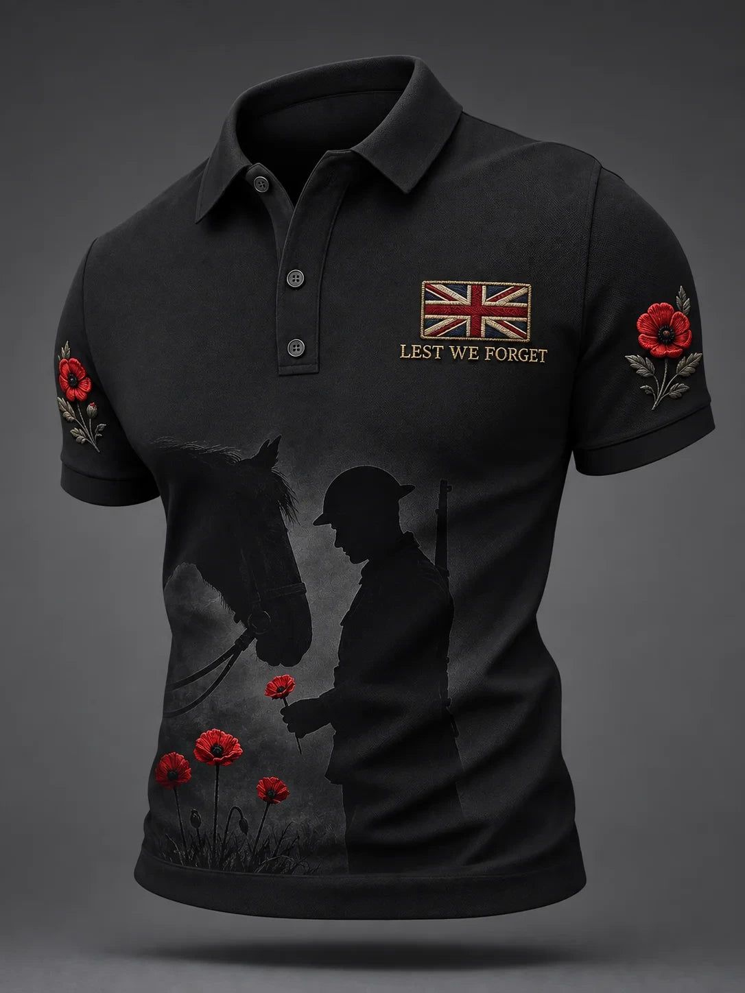 Lest We Forget Polo Shirt Lest We Forget Soldier Clothing Gift For Veterans - Foxy23shop