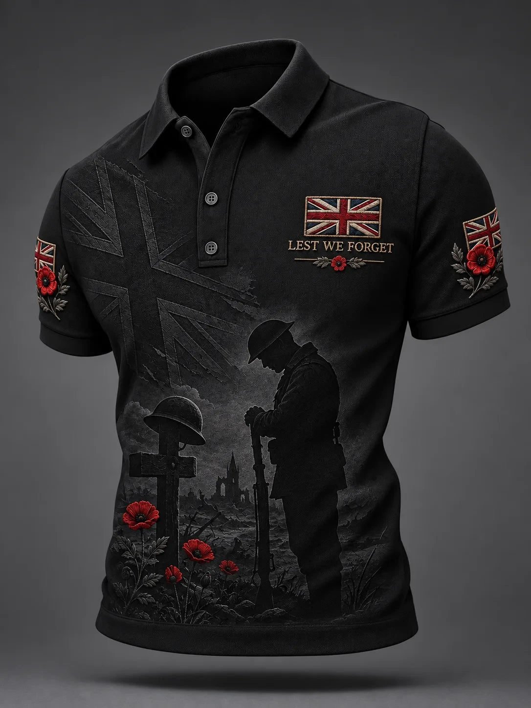 Lest We Forget Polo Shirt Veteran Legacy Memorial Apparel Gift For Veterans - Foxy23shop