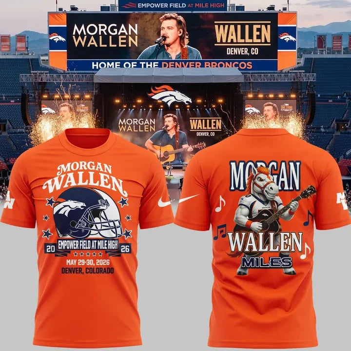 Morgan Wallen X Denver Broncos Merch Still The Problem Tour 2026 Shirt Denver Broncos Gear - Foxy23shop