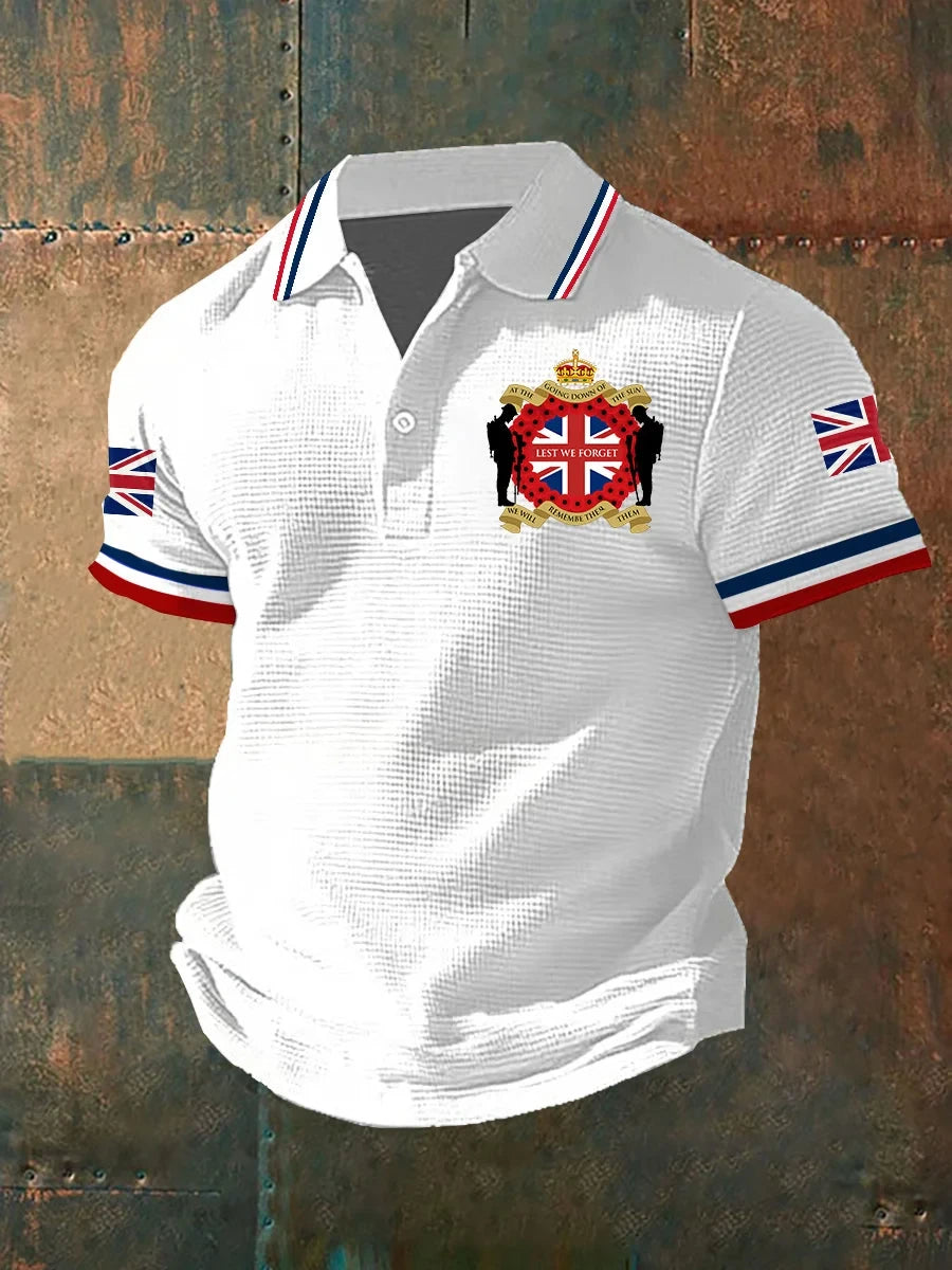Lest We Forget Polo Shirt Poppy Tribute Shirt Gift For Veterans - Foxy23shop