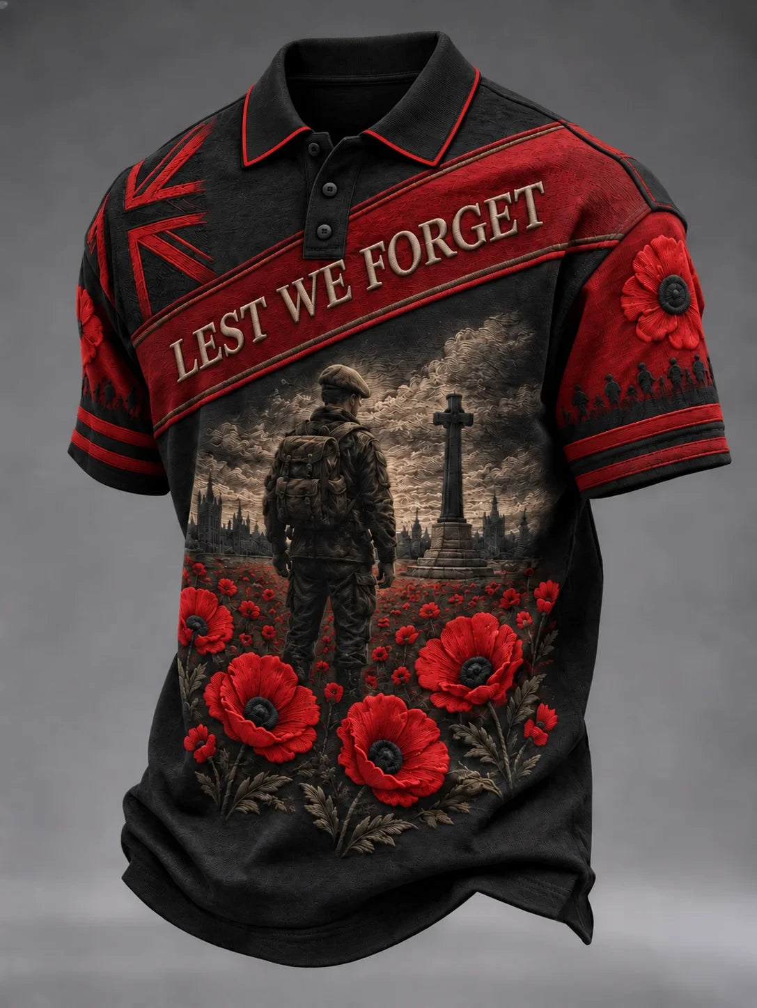 Lest We Forget Polo Shirt Honor Veterans Shirt Gift For Military Brothers - Foxy23shop