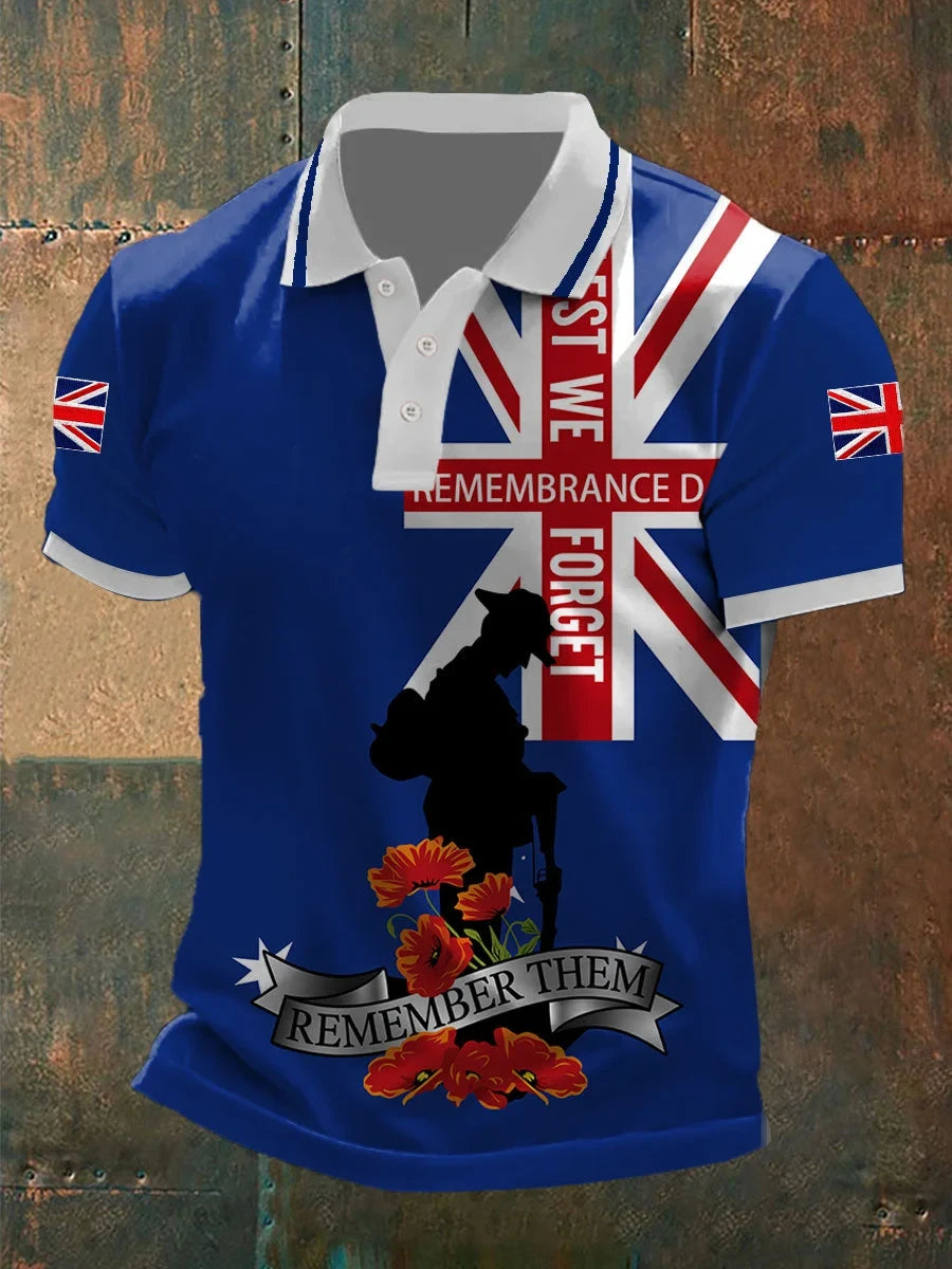 Lest We Forget Polo Shirt Lest We Forget Poppy Shirt Gift For Veteran Friends - Foxy23shop