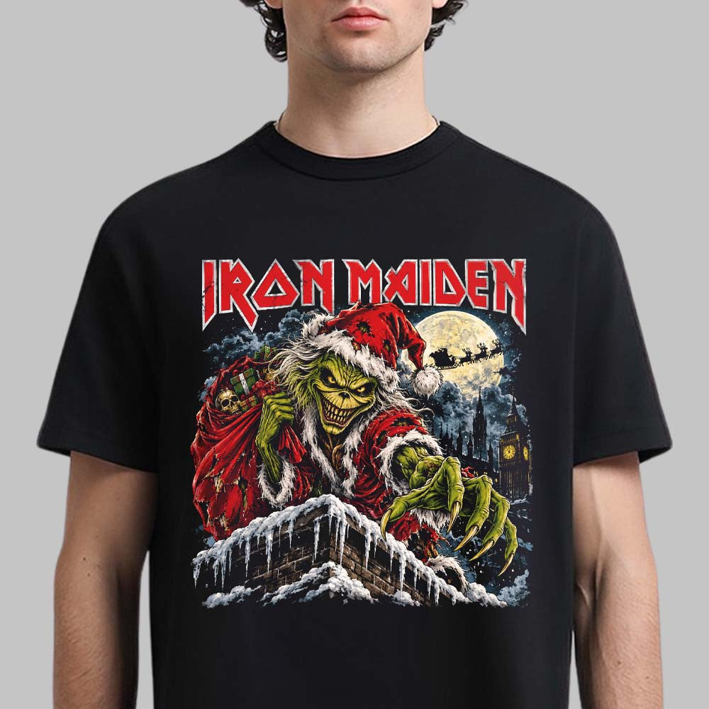 Iron Maiden X Grinch Eddie The Number Of The Beast 2026 T-Shirt Gifts For Maiden Iron Fans - Foxy23shop