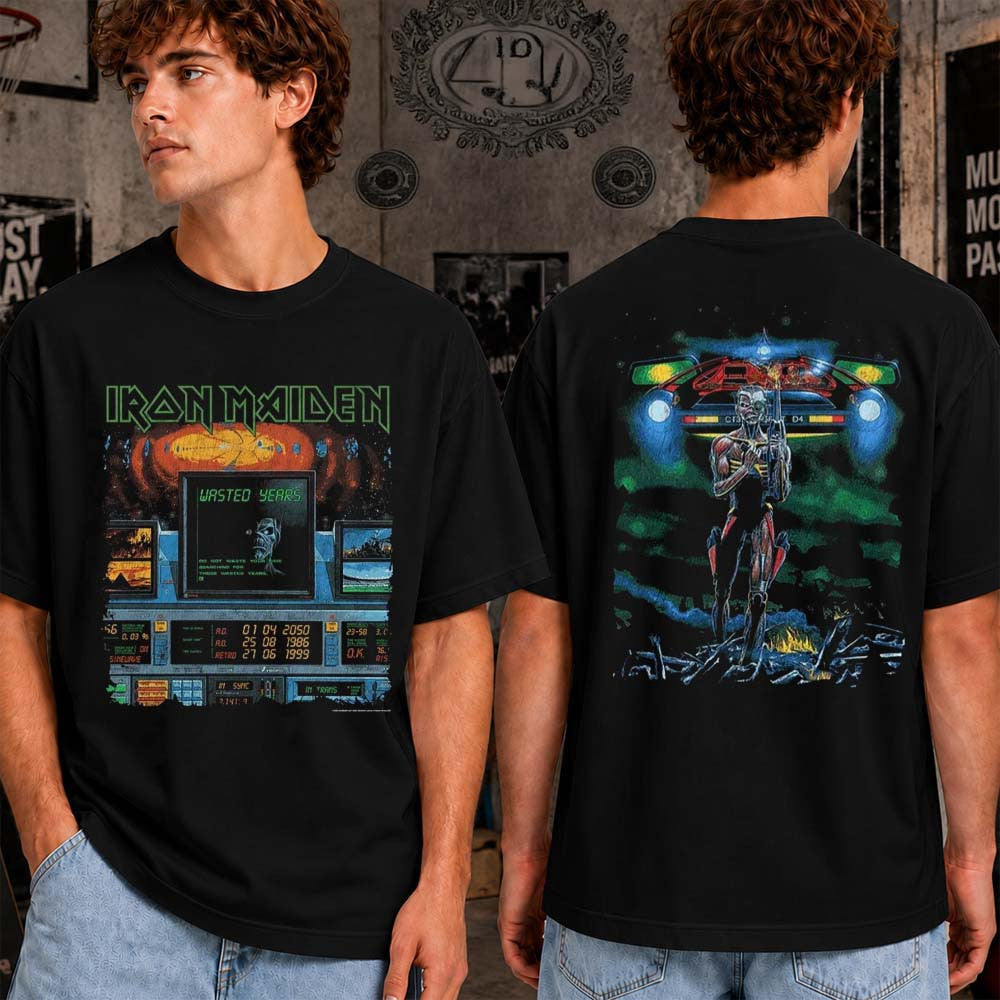 Iron Maiden Wasted Years 40 Years Of Somewhere In Time Shirt Gifts For Iron Maiden Fans - Foxy23shop