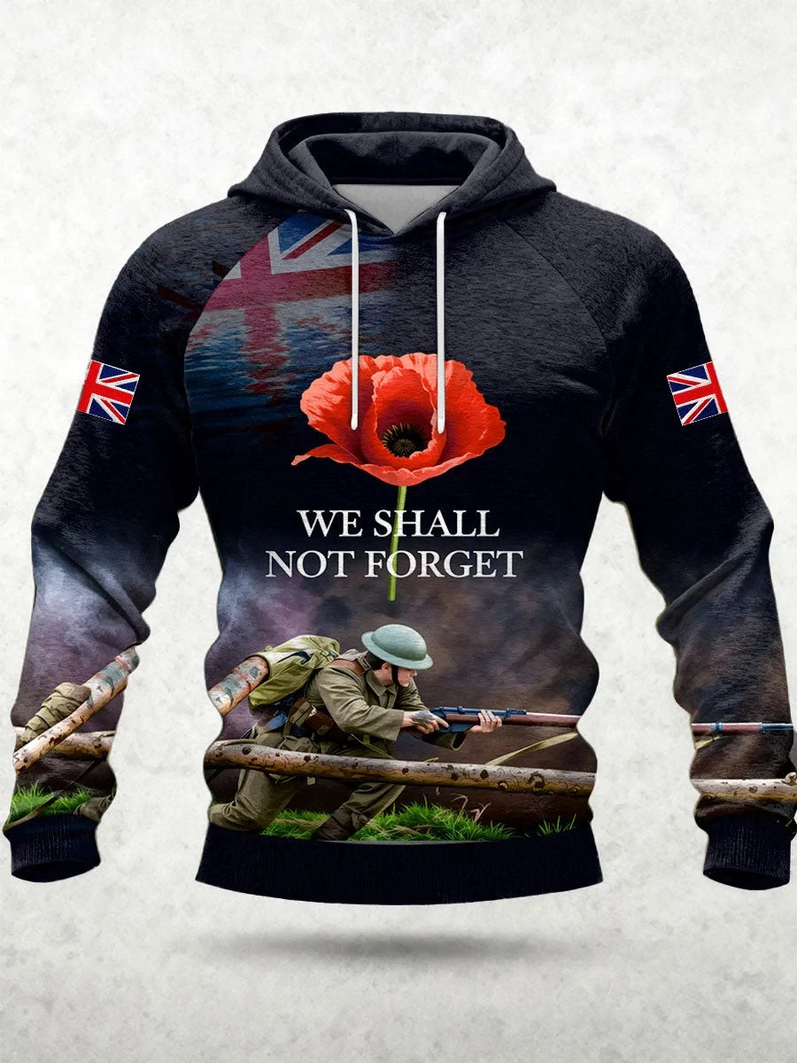 We Shall Not Forget Hoodie Mens Remembrance Day Clothing Gift For Brothers - Foxy23shop