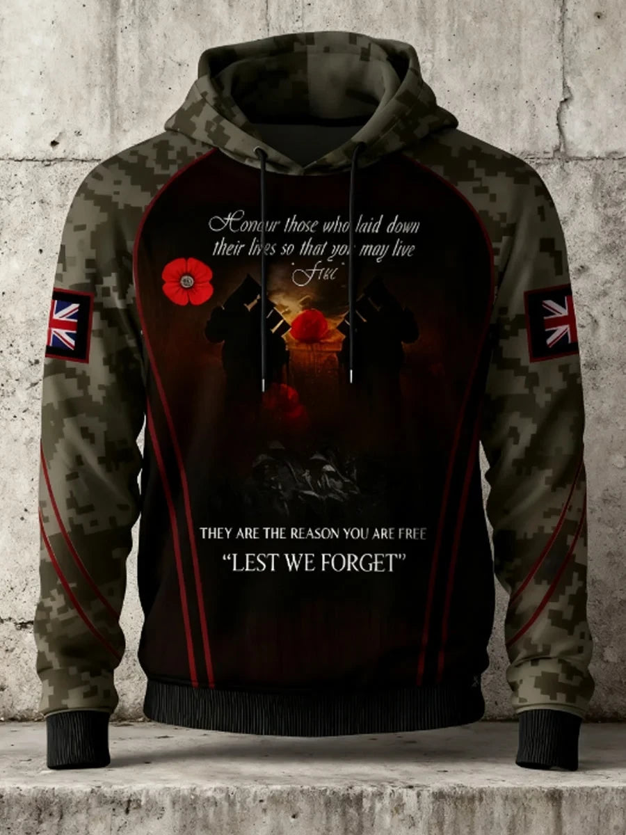 Men's 11Th November Remembrance Day Hoodie Apparel Clothes Gift For Patriots - Foxy23shop