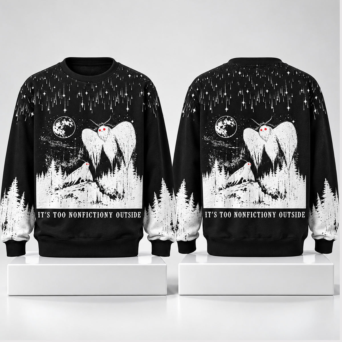 Its Too Nonfictiony Outside Christmas Sweatshirt Christmas Apparel Xmas Gifts - Foxy23shop