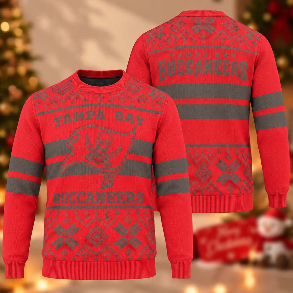 Tampa Bay Buccaneers Light Up Ugly Christmas Sweater Xmas Gifts For Buccaneers Fans - Foxy23shop