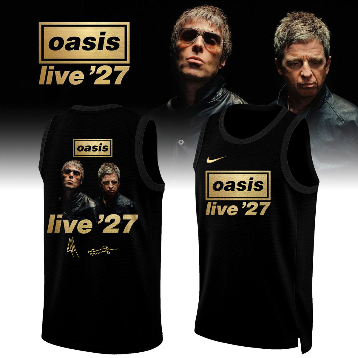 Oasis Store TZ Merch Oasis Live 27 World Tour Signature Tank Top Presents For Fans - Foxy23shop