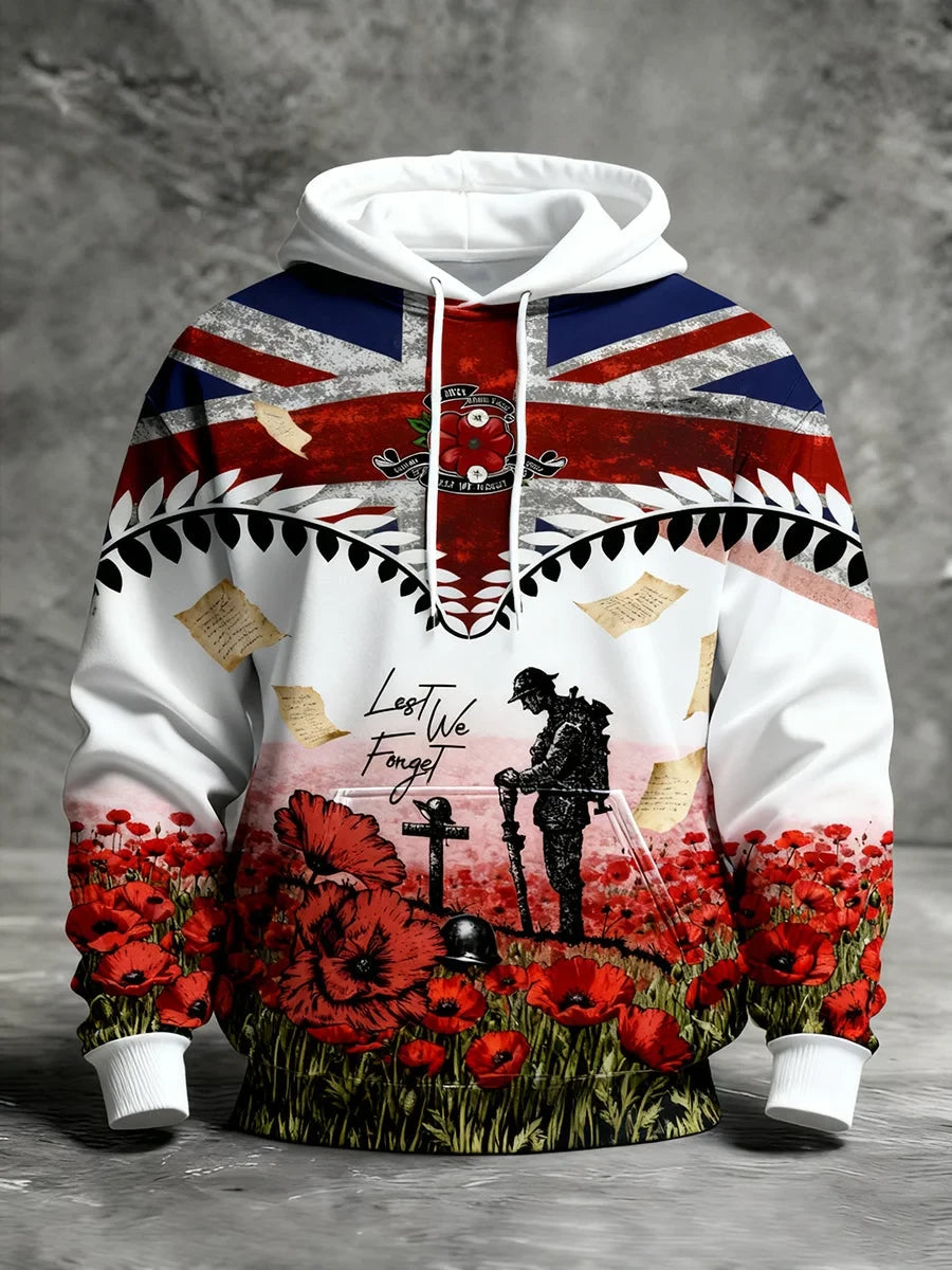 Lest We Forget Hoodie Military Remembrance Clothing Gift For Military Dads - Foxy23shop