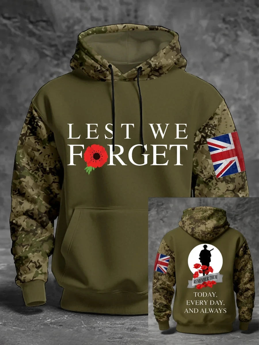 Lest We Forget Hoodie 11Th November Remembrance Day Merch Gift For Patriotic - Foxy23shop