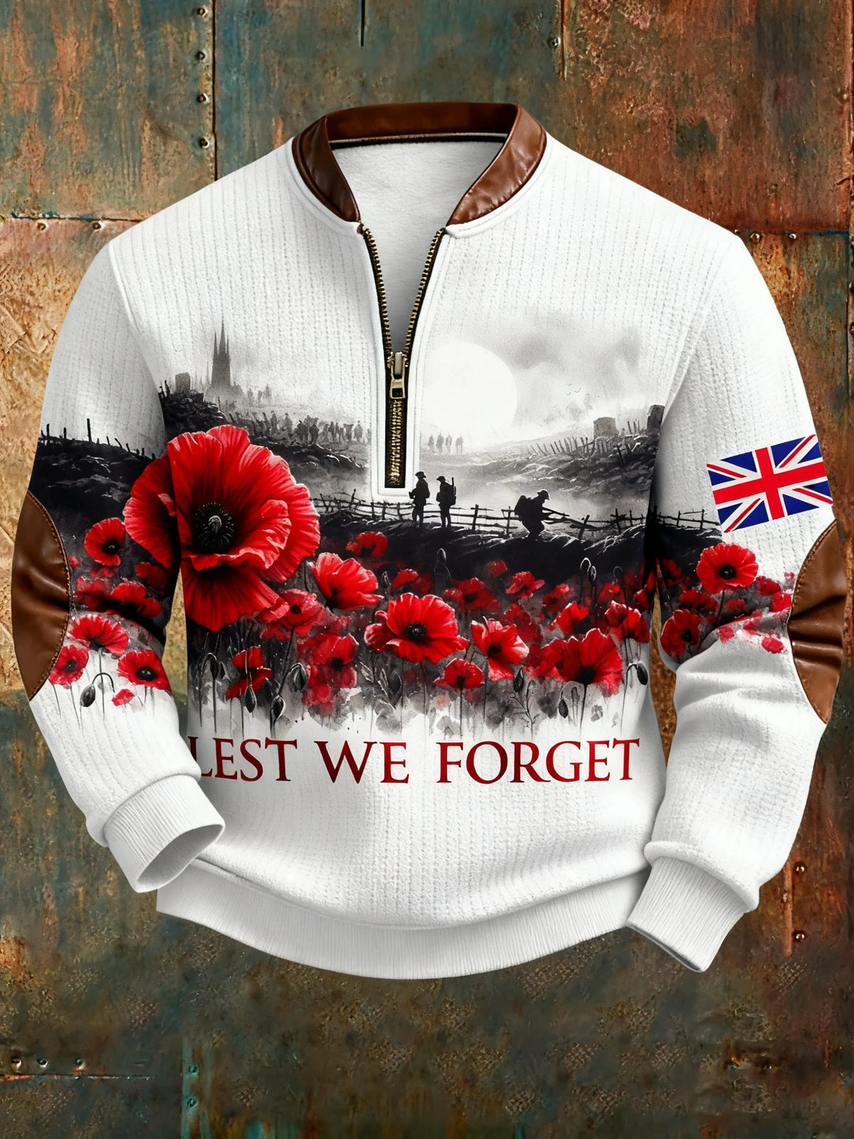 Lest We Forget Half Zip Sweatshirt Freedom Tribute Shirt Gift For Patriotic Friends - Foxy23shop