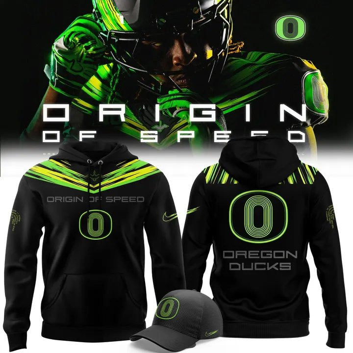 Oregon Ducks Merch Origin Of Speed Hoodie Present Ideas For Football Fans - Foxy23shop