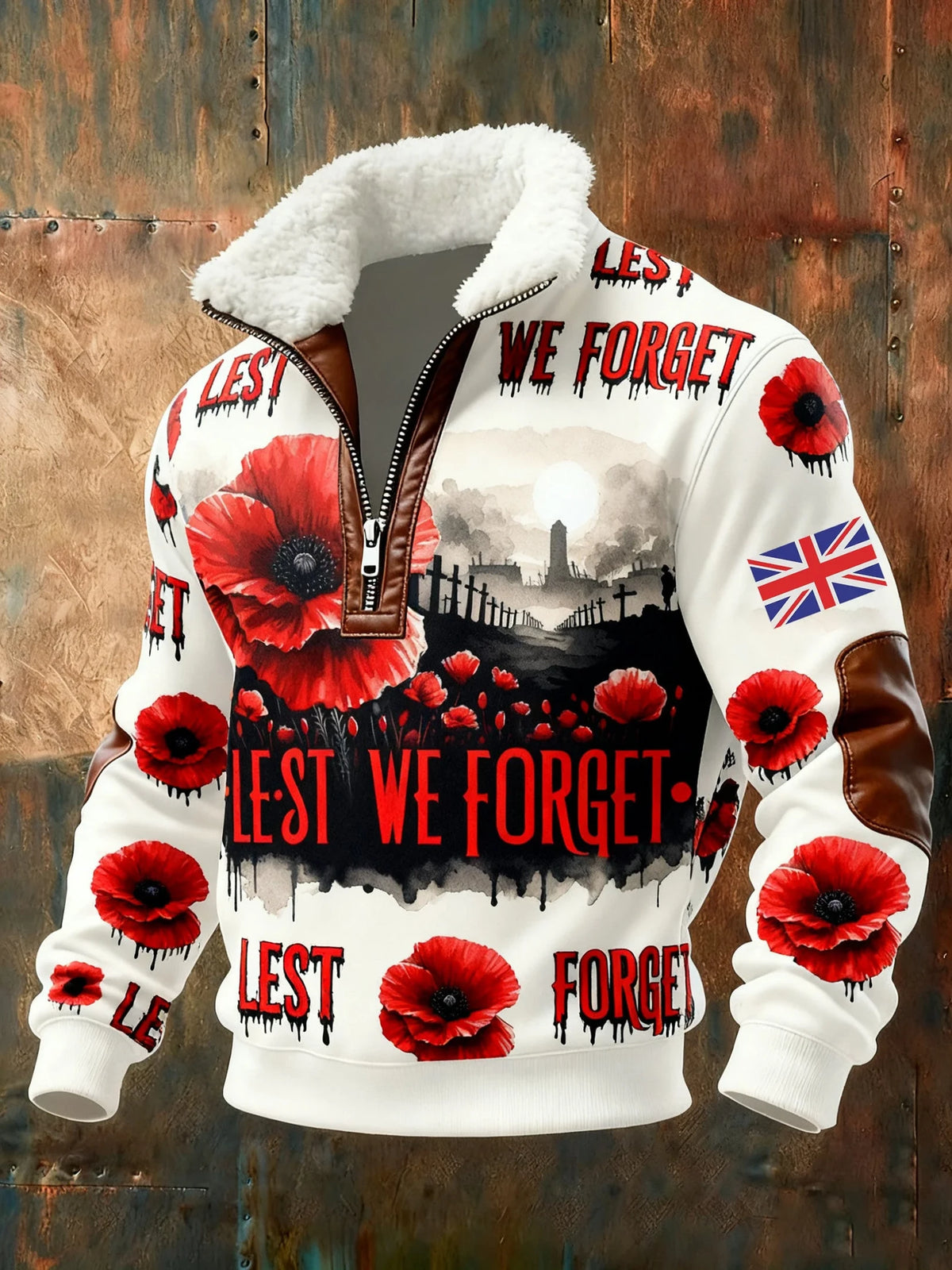 Lest We Forget Quarter Zip Sweatshirt Their Sacrifice Shirt Gift For Patriotic Brothers - Foxy23shop