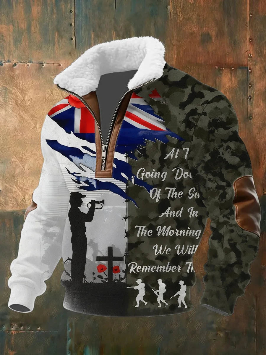 Lest We Forget Quarter Zip Sweatshirt Honor And Remember Shirt Gift For Patriotic Friends - Foxy23shop