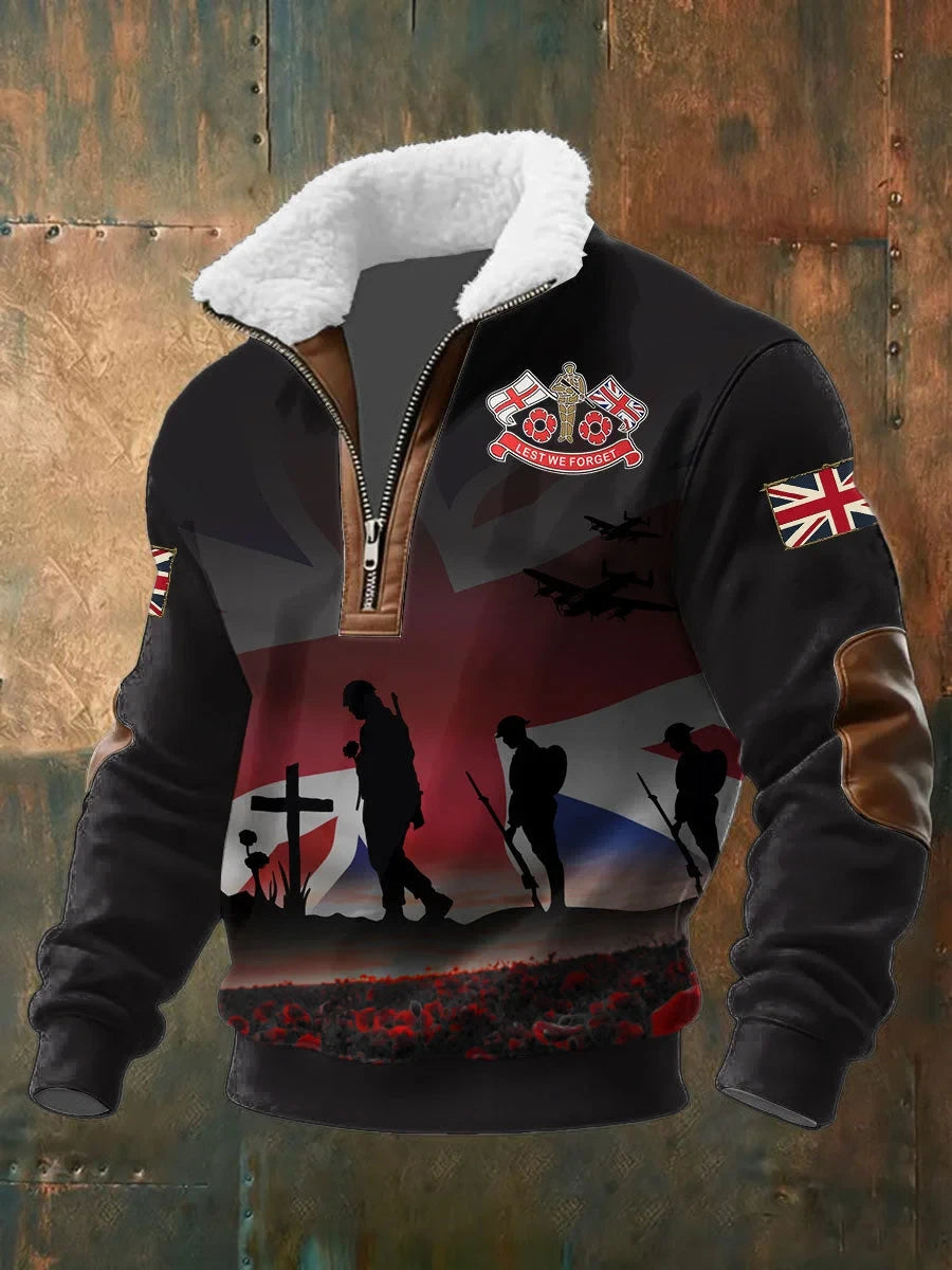 Lest We Forget Quarter Zip Sweatshirt Honor The Fallen Shirt Gift For Patriotic Friends - Foxy23shop