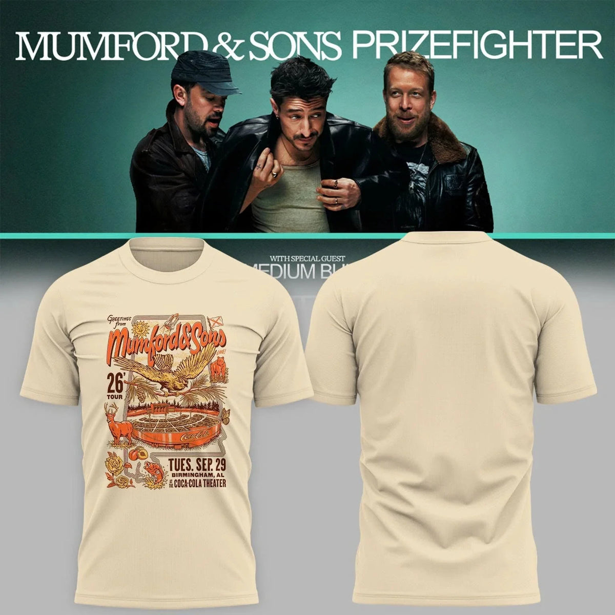 Mumford And Sons Merch Prizefighter Tour 2026 T-Shirt Gifts For Music Lovers - Foxy23shop