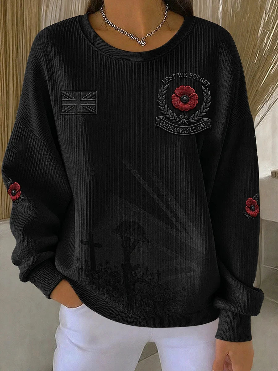 Lest We Forget Sweatshirt Military Remembrance Tribute Shirt Gift For Women - Foxy23shop