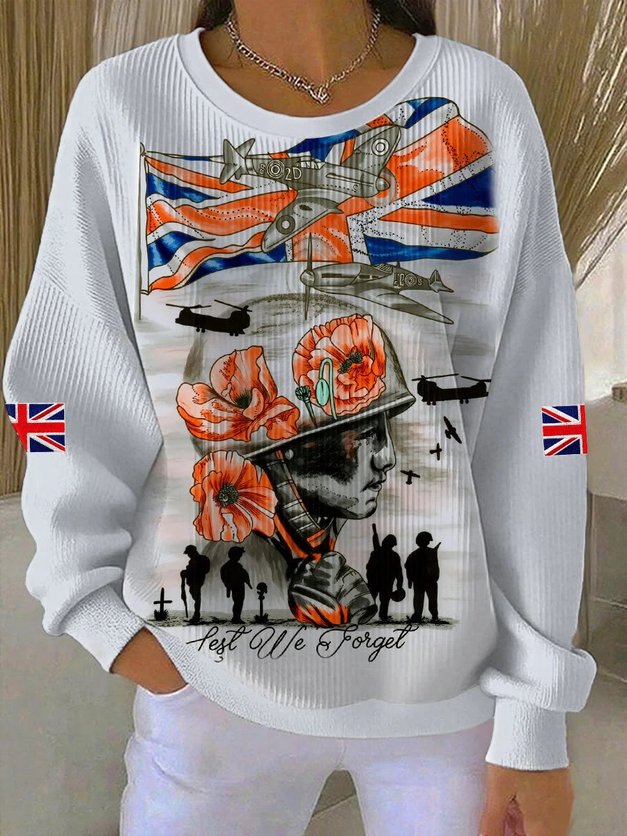 Lest We Forget Sweatshirt Fallen Heroes Tribute Apparel Gift For Moms - Foxy23shop