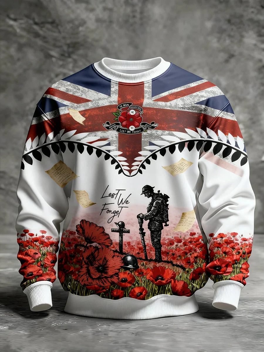 Lest We Forget Sweatshirt Service And Sacrifice Apparel Gift For Fathers - Foxy23shop