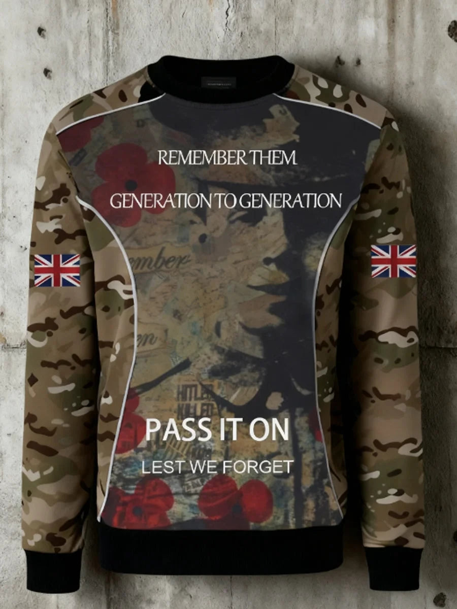 Men's 11Th November Remembrance Day Sweatshirt Merch Patriot Clothes Gift For Friends - Foxy23shop